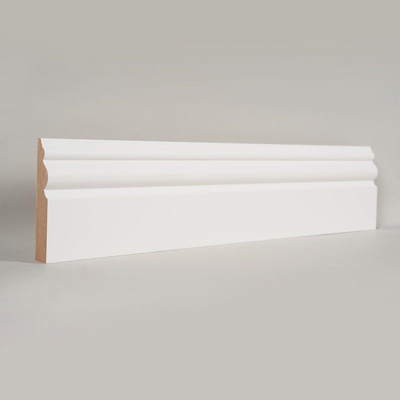 MDF Süpürgelik (Dolgu Astarlı ve İnci Beyazı)3/5' x 3 7/16'