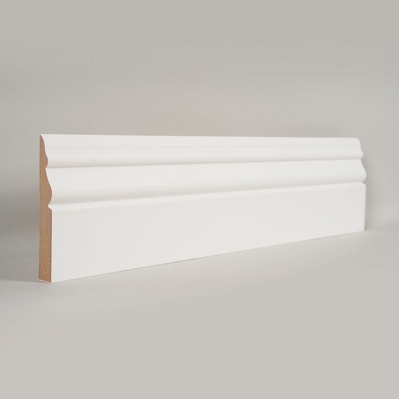 MDF Süpürgelik (Dolgu Astarlı ve İnci Beyazı)3/5' x 3 7/8'