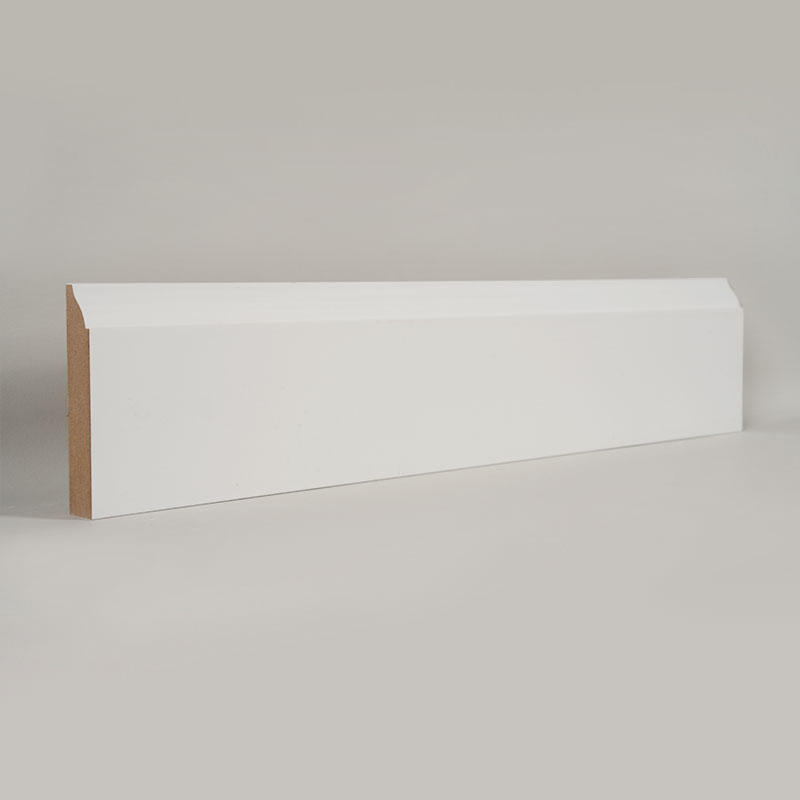 MDF Süpürgelik (Dolgu Astarlı ve İnci Beyazı)3/5' x 3 1/4'