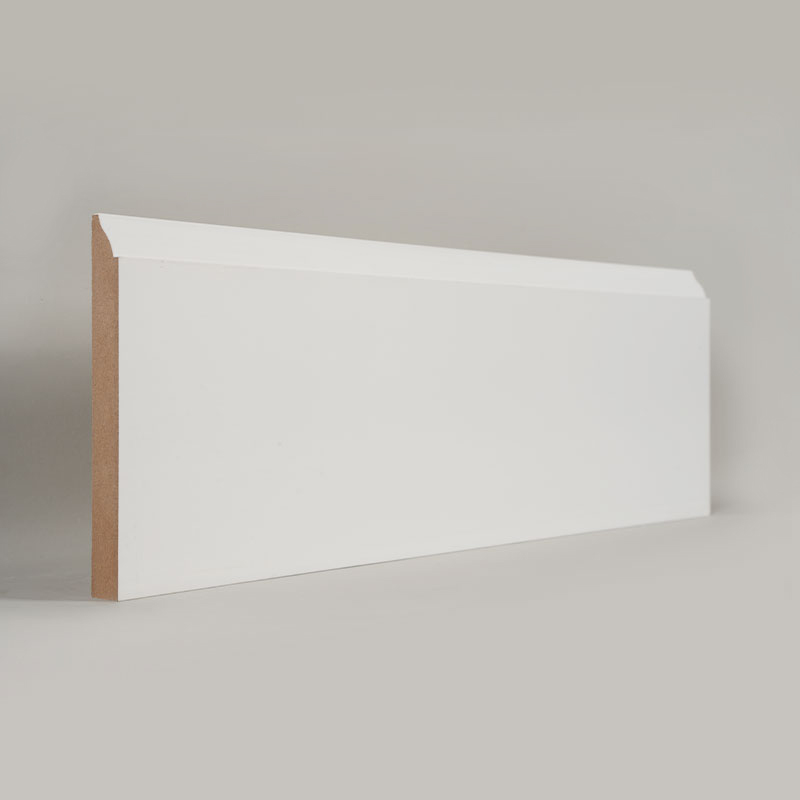 MDF Süpürgelik (Dolgu Astarlı ve İnci Beyazı)3/5' x 5 1/4'