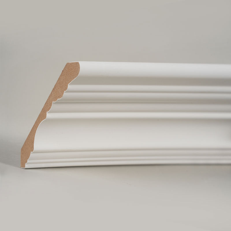 MDF Taç Kalıplama (Dolgu Astarlı ve İnci Beyazı) 3/5' x 4 1/2'