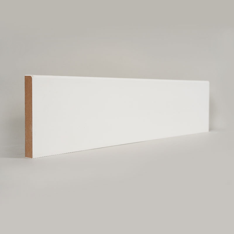 MDF Süpürgelik (Dolgu Astarlı ve İnci Beyazı)1/2' x 3 1/2'