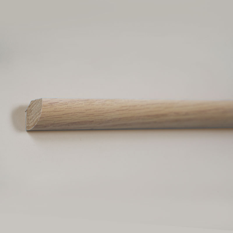 Masif Ahşap Çeyrek Yuvarlak Kalıplama (Kırmızı Meşe Kaplama + Boya ile Sarılmış) - Meşe Rengi 3/5' x 3/5'