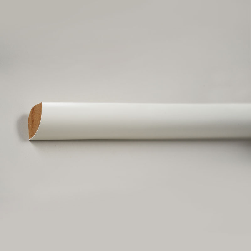 Masif Ahşap Çeyrek Yuvarlak Kalıplama (Dolgu Astarlı) - Beyaz 7/8' x 7/8'