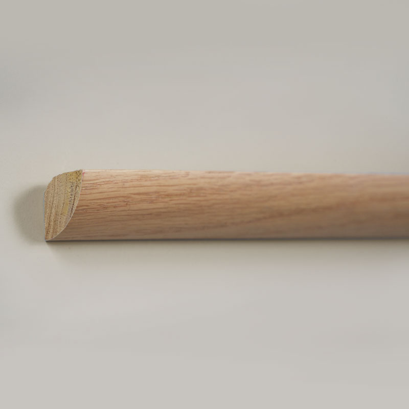 Masif Ahşap Çeyrek Yuvarlak Kalıplama (Kırmızı Meşe Kaplama + Boya ile Sarılmış) - Meşe Rengi 7/8' x 7/8'