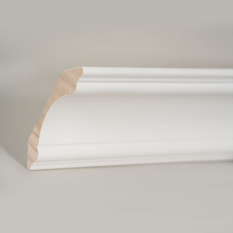 Çam Ağacı Taç Kalıplama (Dolgu Astarlı ve İnci Beyazı) 3/4' x 3 3/8'