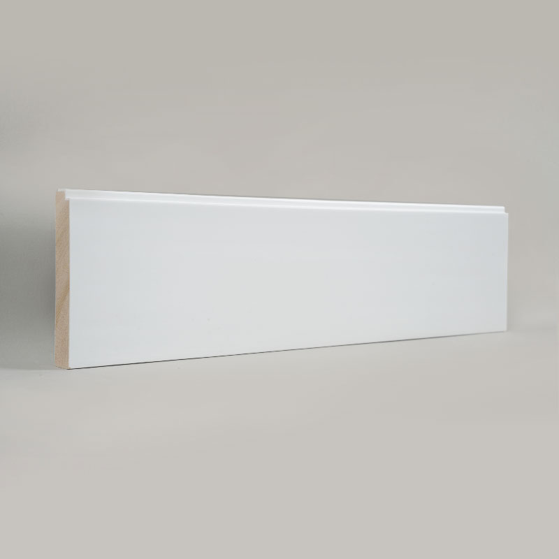 Çam Ahşap Süpürgelik(Dolgu Astarlı ve Boyalı)- Beyaz 3/5' x 3 15/16'-A1