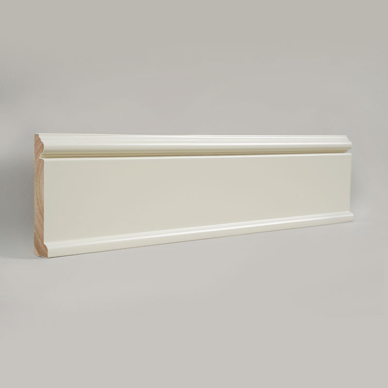 Çam Ahşap Süpürgelik(Dolgu Astarlı ve Boyalı)- Beyaz 6/7' x 3 15/16'