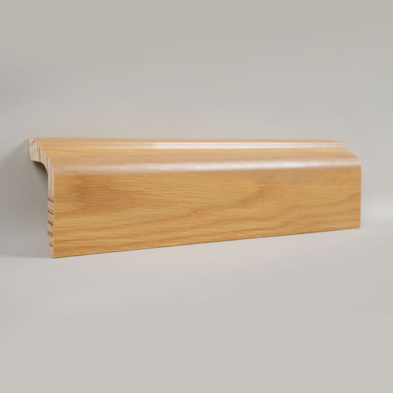 Çam Ahşap Süpürgelik (Beyaz Meşe Kaplama + Boya ile Sarılmış) - Meşe Rengi 1 3/5'x3 5/9'