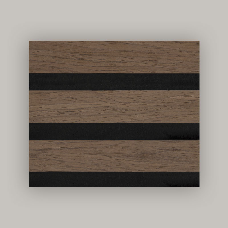 Izgara Duvarı/Akustik Duvar Paneli (Tek Taraflı Mühendislik Ahşap Kaplamayla Sarılmış) - Ahşap Damar Rengi 2400/2700mm x 600mm