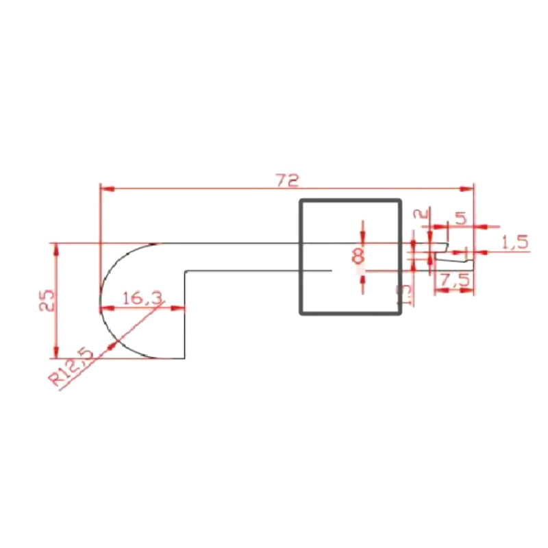 MDF Merdiven Burunları (PVC Kaplamalı) - Özel Renk 5/16'x2 27/32'