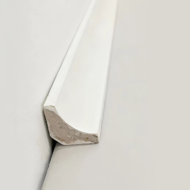 Masif Ahşap İç Köşe Kalıplama/Scotia Kalıplama (Dolgu Astarlı) - Beyaz 3/5'x3/5'