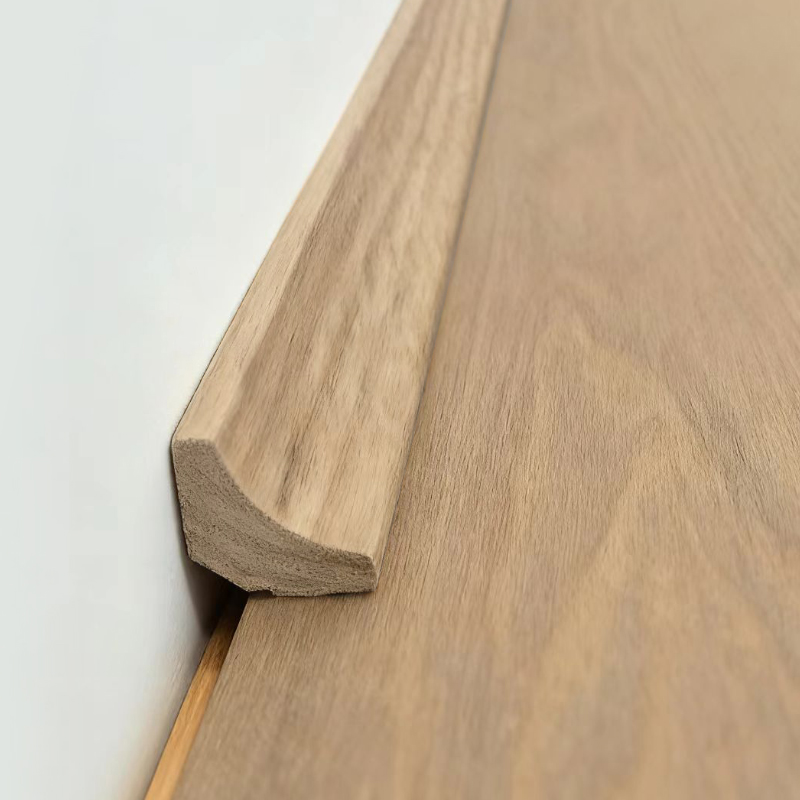 Masif Ahşap İç Köşe Kalıplama/Scotia Kalıplama (Kırmızı Meşe Kaplama + Boya ile Sarılmış) - Meşe Rengi 3/5' x 3/5'